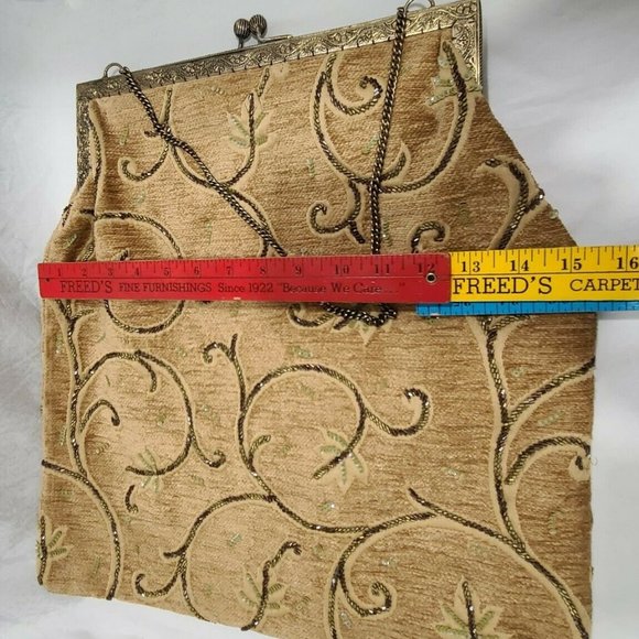 Christiana Beaded Purse Handbag Satchel Large VTG - Picture 11 of 12